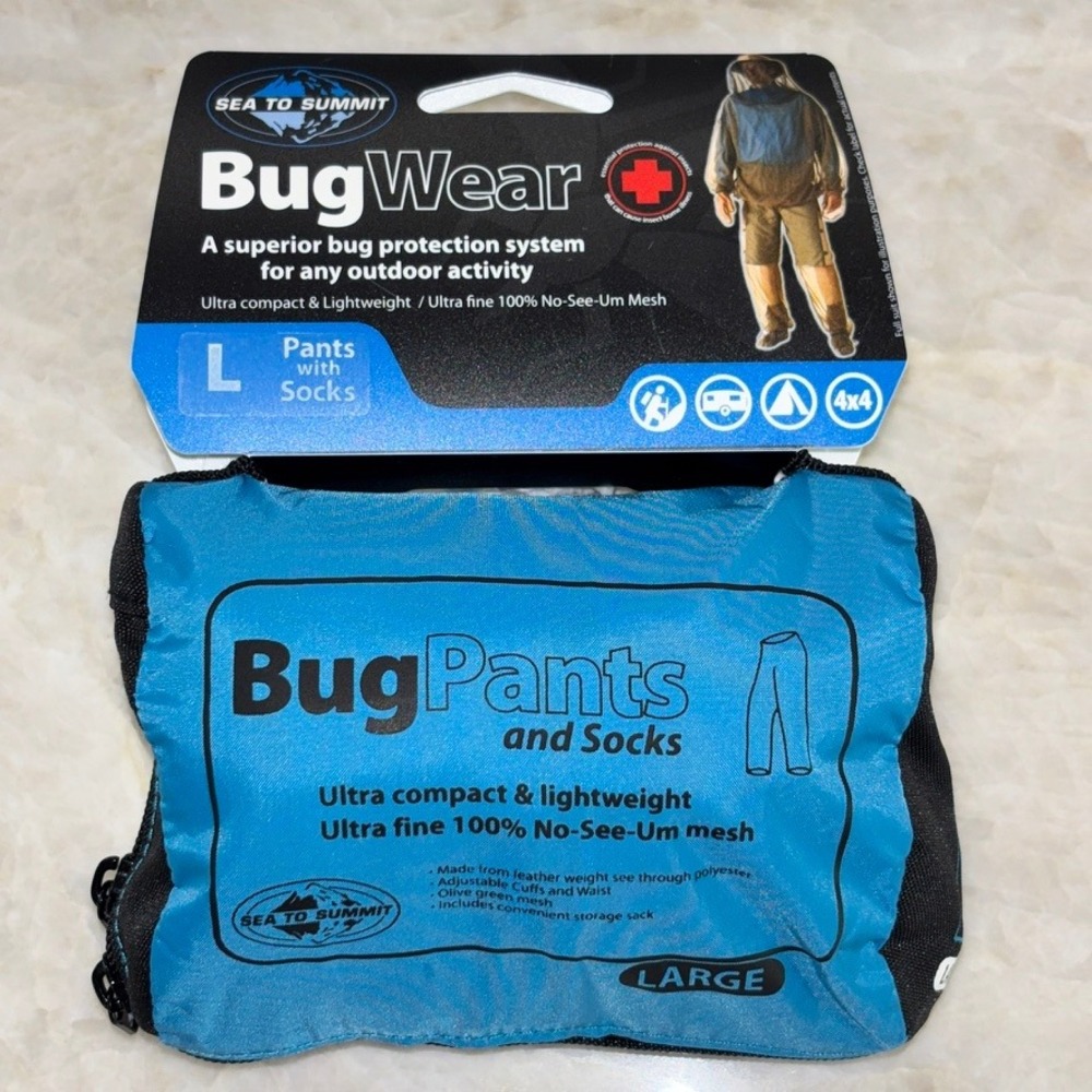 Sea to Summit BugWear Bug Pants with Socks – Size‎ Large – New W/T